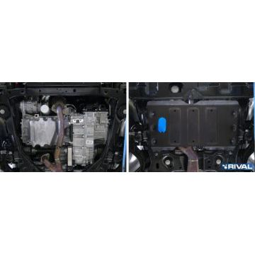 Защита картера + КПП сталь Rival для Ford Explorer, V - 3.5 2015-2017/Ford Explorer, V - 3.5 2017-