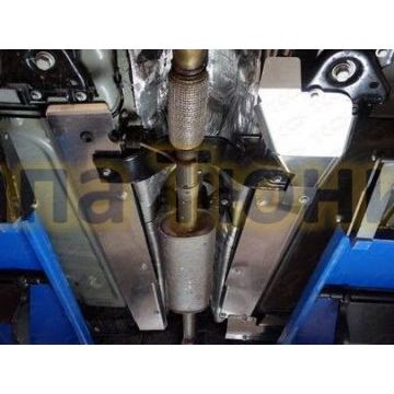 Защита магистралей кондиционера (алюминий) 4мм (комплект) ТСС для Ford Explorer 2015- (кроме Sport 3.5 EcoBoost)