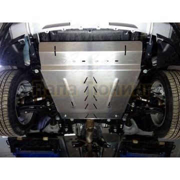 Защиты комплект (алюминий) 4мм (картер и кпп, магистралей кондиционера) ТСС для Ford Explorer 2015- (кроме Sport 3.5 EcoBoost)