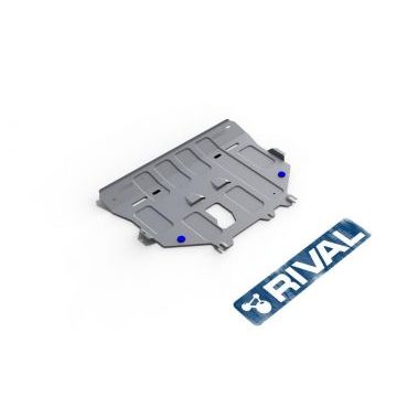Защита картера + КПП алюминий 4 мм Rival для Ford Kuga, V - 1.6; 2.5 2013-2016/Ford Kuga, V - 1.5 Ecoboost;1.6; 2.5 2016-