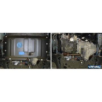 Защита картера + КПП Rival сталь 2 мм для Ford Transit, V - 2.2d; передний привод 2014-