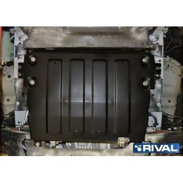 Защита картера и КПП Rival для 2,2D сталь 2 мм на 4х4 и задний привод для Ford Transit 2014-