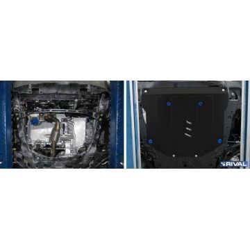 Защита картера и КПП Rival для 2,0 и 2,4 сталь 2 мм для Honda CR-V 2017-