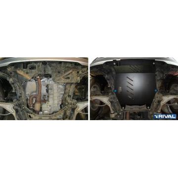 Защита картера и КПП Rival для 3,5 сталь 2 мм для Honda Pilot 2008-2011