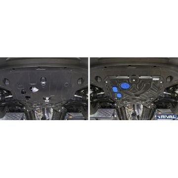 Защита картера и КПП Rival для 1,6 и 2,0 сталь 2 мм для Hyundai Creta 2016-2021