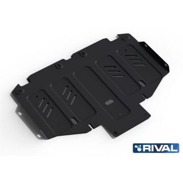 Защита радиатора + картера сталь Rival для Hyundai H1, V - все 2015-2018/Hyundai H1, V - 2.5d; АКПП; задний привод 2018-/Hyundai H1, V - все 2007-2015