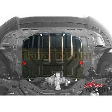 Защита картера + КПП сталь 2 мм АвтоБРОНЯ для Hyundai ix35, V - все 2010-2015/Kia Sportage, V - все 2010-2016