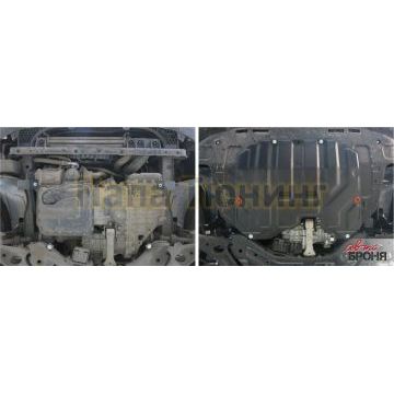 Защита картера + КПП сталь 2 мм АвтоБРОНЯ для Hyundai ix35, V - все 2010-2015/Kia Sportage, V - все 2010-2016