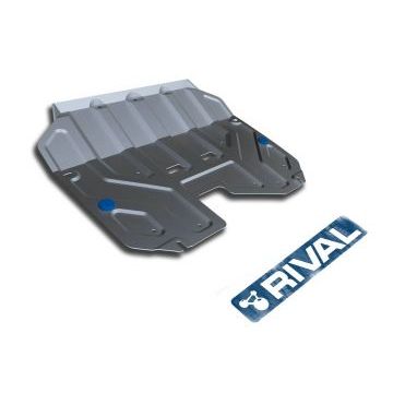 Защита картера + КПП Rival алюминий 4 мм для Kia Sportage, V - все; Увеличенная 2010-2016