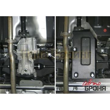 Защита редуктора сталь 2 мм АвтоБРОНЯ для Hyundai ix35, V - все; полный привод 2010-2015/Kia Sportage, V - все; полный привод 2010-2016