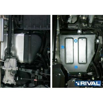 Защита топливного бака Rival алюминий 4 мм для Kia Sportage, V - все; полный привод 2010-2016