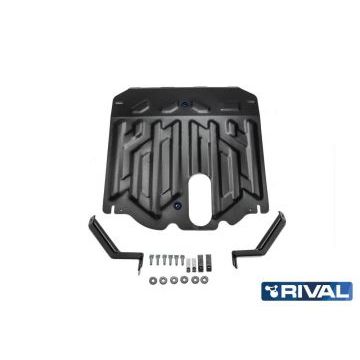 Защита картера + КПП Rival сталь 2 мм для Hyundai Grand Santa Fe, V - 2.2d; кузов DM 2016-2018