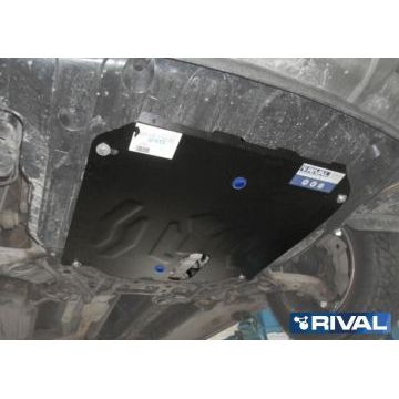 Защита картера + КПП Rival сталь 2 мм для Hyundai Grand Santa Fe, V - 2.2d; кузов DM 2016-2018