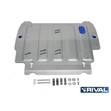 Защита картера + КПП алюминий 4 мм RIVAL для Infiniti JX35, V - 3.5 2012-2013/Infiniti QX60, V - 3.5 2016-/ Infiniti QX60, V - 3.5; 2.5 HEV 2013-2016/Nissan Murano, V - 3.5 2016-/Nissan Pathfinder, V - 3.5 2014-2017