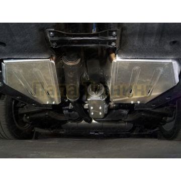 Защиты комплект ТСС алюминий 4 мм: картер и КПП, дифференциал, бак для Infiniti QX50 2018-