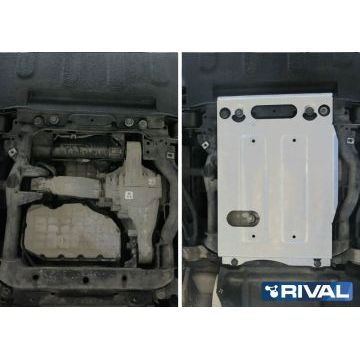 Защита картера алюминий 4 мм Rival для Jeep Grand Cherokee, V -  3.0; 3.6 2018-/Jeep Grand Cherokee, V -  3.0; 3.0d; 3.6; 5.7 2010-2014/Jeep Grand Cherokee, V -  3.0; 3.0d; 3.6; 5.7 2014-2018