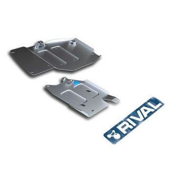Защита РК + топливных трубок алюминий 4 мм Rival для Jeep Grand Cherokee, V -  3.0; 3.0d; 3.6; 5.7 2010-2014/Jeep Grand Cherokee, V -  3.0; 3.0d; 3.6; 5.7 2014-2018/Jeep Grand Cherokee, V -  3.0; 3.6 2018-