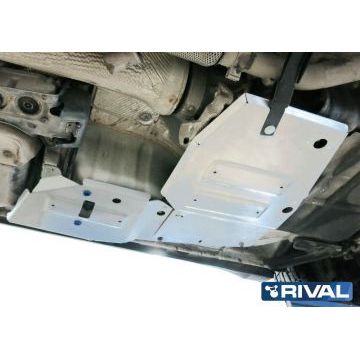 Защита РК + топливных трубок алюминий 4 мм Rival для Jeep Grand Cherokee, V -  3.0; 3.0d; 3.6; 5.7 2010-2014/Jeep Grand Cherokee, V -  3.0; 3.0d; 3.6; 5.7 2014-2018/Jeep Grand Cherokee, V -  3.0; 3.6 2018-