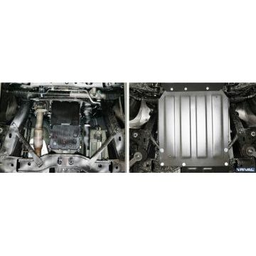 Защита КПП алюминий 4 мм Rival для Kia Mohave, V - все 2008-2017/Kia Mohave, V - все 2017-2020