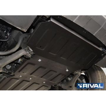 Защита радиатора и картера Rival сталь 2 мм из 2-х частей для Kia Mohave 2016-