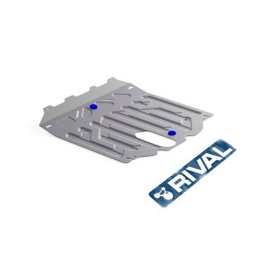 Защита картера + КПП алюминий 4 мм RIVAL для Kia Sorento, V - 2.2d; 2.4 2012-2021