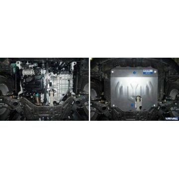 Защита картера + КПП алюминий 4 мм RIVAL для Kia Sorento, V - 2.2d; 2.4 2012-2021
