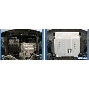 Защита картера и КПП Rival для 2,2D/2,4/3,3 алюминий 4 мм для Kia Sorento Prime 2015-