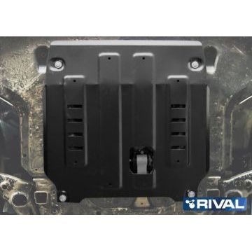 Защита картера и КПП Rival для 2,4/2,2D/3,3 сталь 2 мм для Kia Sorento Prime 2015-