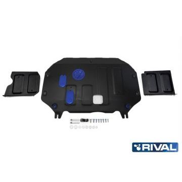 Защита картера и КПП Rival для 1,6/1,6D/1,6T/2,0 АКПП сталь 2 мм для Kia Soul 2014-2019