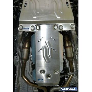 Защита КПП + РК алюминий 4 мм RIVAL для Land Rover Range Rover, V - 5.0 2012-2016