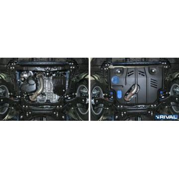 Защита картера + КПП сталь Rival для Lexus NX 200t, V - 2.0 (238л.с.) 2014-2017/Lexus NX 300, V - 2.0 (238л.с.) 2017-