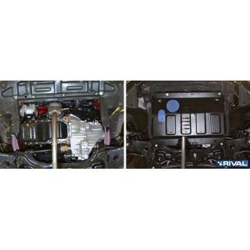 Защита картера и КПП Rival для 1,5 сталь 2 мм для Lifan X50 2015-