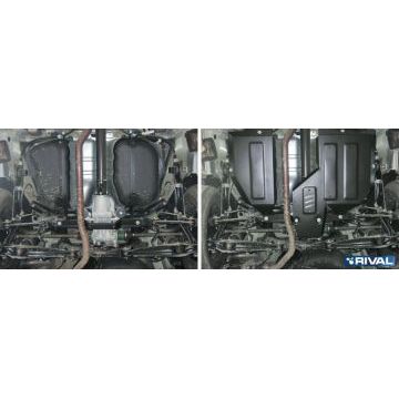 Защита топливного бака и редуктора Rival для 2,0 и 2,4 сталь 2 мм на 4х4 для Mitsubishi ASX/Outlander 2010-