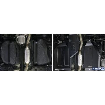 Защита топливного бака + редуктора Rival сталь 2 мм для Mitsubishi Eclipse Cross, V - 1.5T; полный привод 2018-