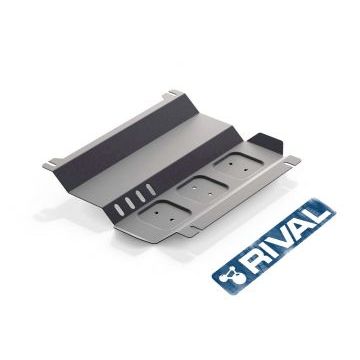 Защита картера алюминий 4 мм RIVAL для Mitsubishi L200, V - все 2006-2015/Mitsubishi Pajero Sport, V - все 2008-2016