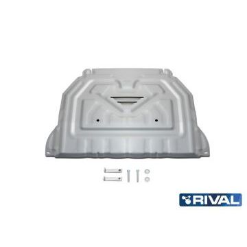 Защита картера + КПП алюминий 4 мм Rival для Mitsubishi Outlander, V - 2.0; 2.4; 3.0 2012-2015/Mitsubishi Outlander, V - 2.0; 2.4; 3.0 2015-2018/Mitsubishi Outlander, V - 2.0; 2.4 2018-