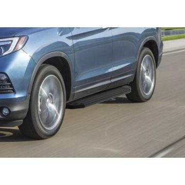 Пороги алюминиевые Rival Black-Premium для Honda Pilot 2016-