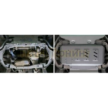 Защита картера Rival для 2,5D/3,0D/4,0 алюминий 6 мм для Nissan Navara/Pathfinder 2004-2015