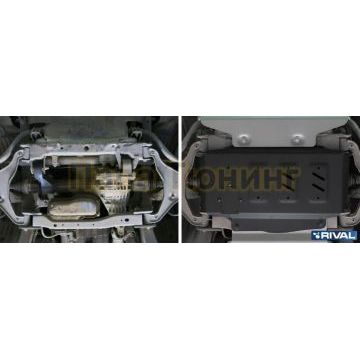 Защита картера Rival для 2,5D/3,0D/4,0 сталь 3 мм для Nissan Navara/Pathfinder 2004-2015