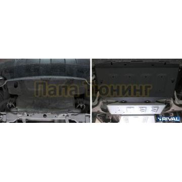 Защита радиатора Rival для 2,5D/3,0D/4,0 сталь 3 мм для Nissan Navara/Pathfinder 2004-2015