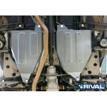 Защита топливного бака алюминий 4 мм Rival для Nissan Murano, V - 3.5 2009-2016/Nissan Murano, V - 3.5 2016-