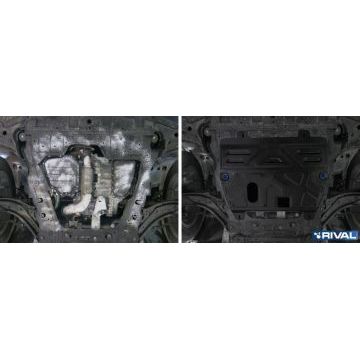 Защита картера и КПП Rival для 1,6 и 2,0 сталь 2 мм для Nissan Qashqai 2007-2014