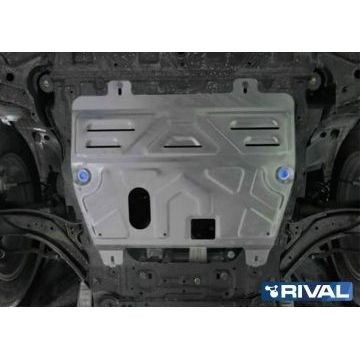 Защита картера и КПП Rival для 1,6 и 2,0 алюминий 4 мм для Nissan Qashqai 2007-2014
