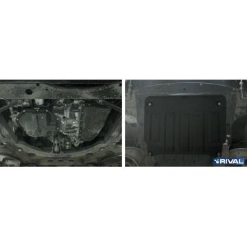 Защита картера и КПП Rival для 1,2/1,6D/2,0 сталь 2 мм для Nissan Qashqai 2014-2015
