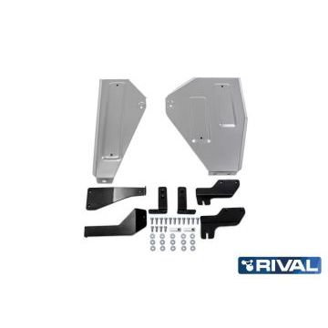 Защита топливного бака алюминий 4 мм RIVAL для Nissan Qashqai, V - 2.0; полный привод 2015-2019/Nissan Qashqai, V - 2.0; полный привод 2019-/Nissan X-Trail, V - 2.0; 2.5; полный привод 2015-2018/Nissan X-Trail, V - 2.0; 2.5; полный привод 2018-/Renault Koleos, V - 2.0; 2.5; 2.0d; полный привод 2017-2020