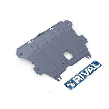 Защита картера + КПП алюминий 4 мм RIVAL для Nissan Terrano, V - 1.6; 2.0; 1.5d 2014-2016/Renault Duster, V - 1.6; 2.0; 1.5d 2011-2015