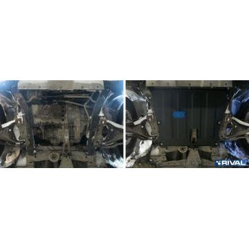 Защита картера + КПП Rival сталь 2 мм для Renault Kaptur, 1.6; 2.0 2016-