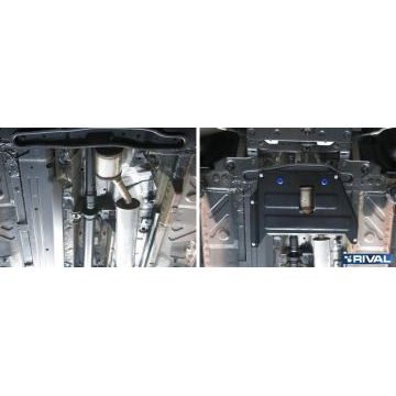 Защита кислородного датчика Rival для 1,6 и 2,0 сталь 2 мм на 4х4 для Nissan Terrano/Renault Duster/Kaptur 2015-