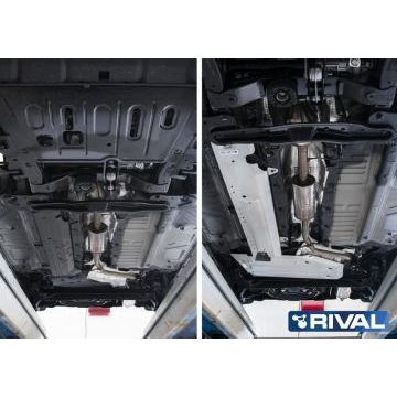 Защита топливного бака алюминий 4 мм RIVAL для Nissan Terrano, V - 1.6; 2.0; передний привод 2014-2016/Nissan Terrano, V - 1.6; 2.0; передний привод 2016-/Renault Arkana, V - 1.3T; 1.6; передний привод 2019-/Renault Duster, V - 1.6; 2.0; передний привод 2011-2015/Renault Duster, V - 1.6; 2.0; передний привод 2015-2021/Renault Duster, V - 1.6; передний привод 2021-/Renault Kaptur, V - 1.6; передний привод 2016-2020/ Renault Kaptur, V - 1.6; передний привод 2020-