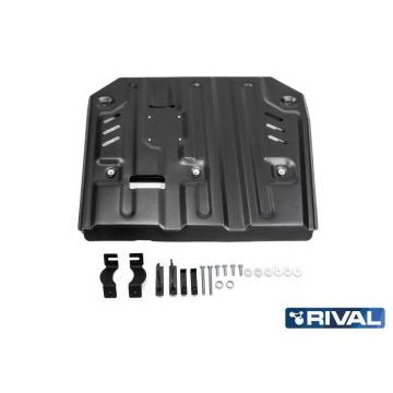 Защита КПП + РК Rival сталь 2 мм дляVolkswagen Touareg, V - 3.0d; 3.6 2010-2018